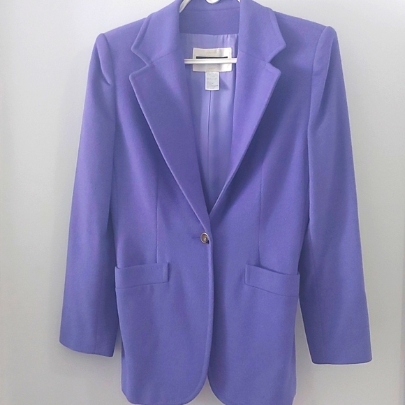 Women's wool purple blazer - Picture 1 of 4